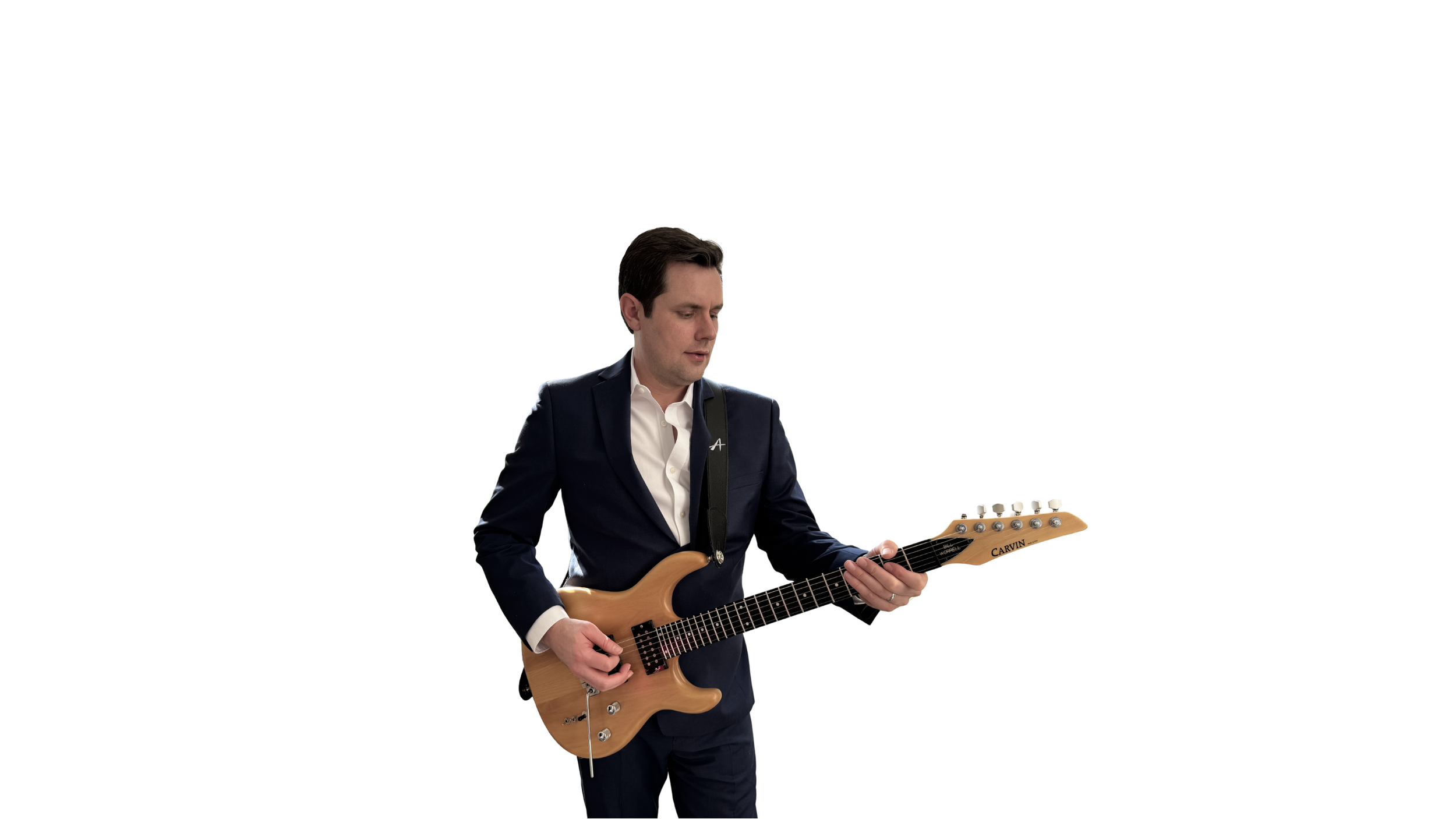 Bill Worrell playing an electric guitar